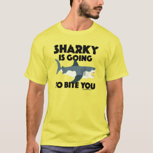 Camiseta Sharky vai morder você Design - T básico masculino