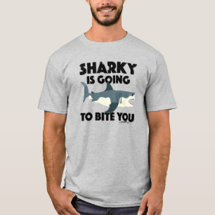 Camiseta Sharky vai morder você Design - T básico masculino