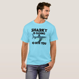 Camiseta Sharky vai morder você Design - T básico masculino
