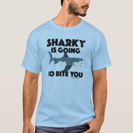 Camiseta Sharky vai morder você Design - T básico masculino
