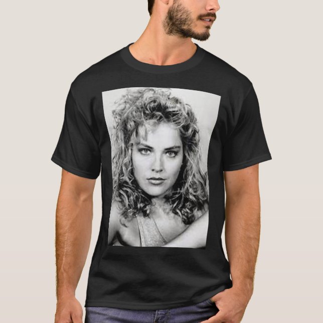 Camiseta Sharon Stone - Preto E Branco   (Frente)