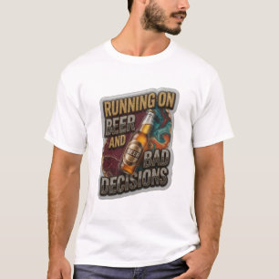 Camiseta Sharp CORRENDO À BASE DE CERVEJA E DECISÕES RUINS