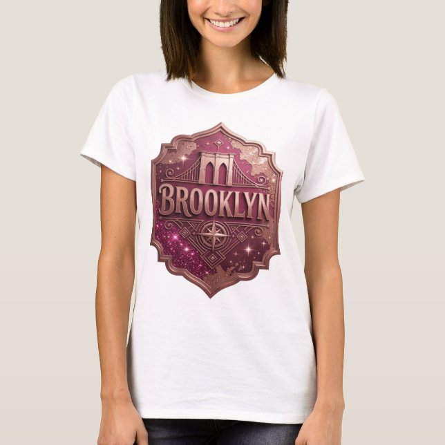 Camiseta Sharp Gold BROOKLYN Slogan (Frente)