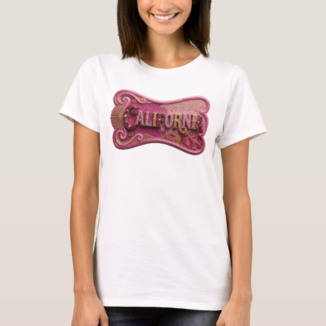 Camiseta Sharp Gold CALIFORNIA Impressão v2 (Frente)