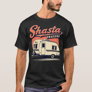 Camiseta Shasta Trailers - série de câmeras de vintage