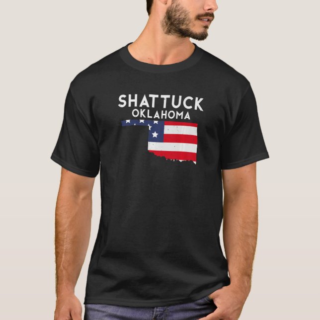 Camiseta Shattuck EUA State America Viagem Oklahoman Premiu (Frente)