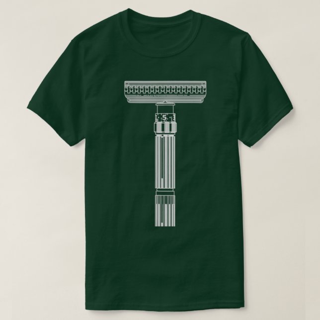 Camiseta Shave Like Your Grandpa Safety Razor (Frente do Design)