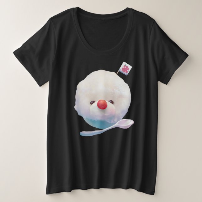 Camiseta Shaved Ice Pup: Smiling Bichon Summer Dessert (Frente do Design)