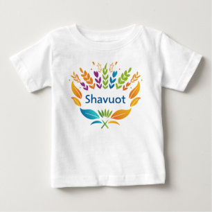 Camiseta Shavuot - Símbolo Shavuot com Trigo Colorido