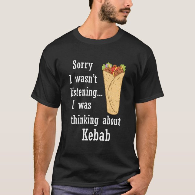 Camiseta Shawarma Comendo Doner Kebab Comida turca (Frente)
