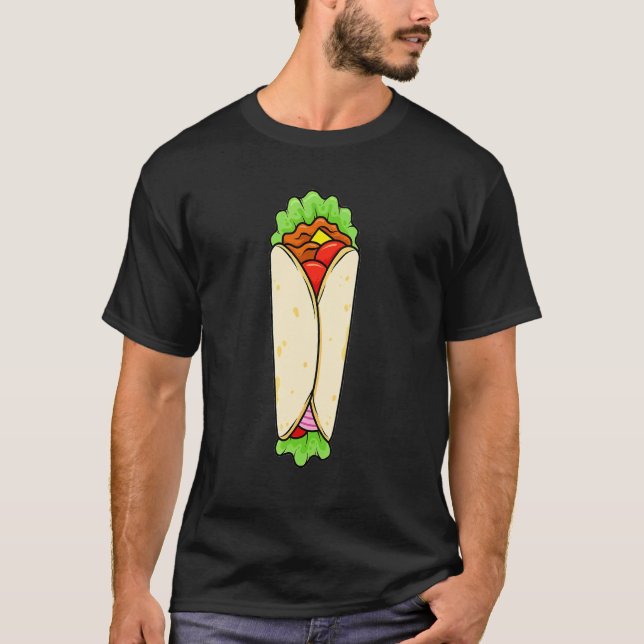 Camiseta Shawarma de Carne  Shawarma Árabe  Comida do Orien (Frente)