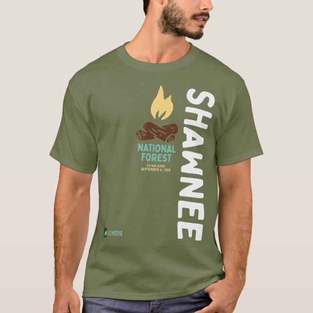 Camiseta Shawnee National Forest Vertical Illinois (Frente)