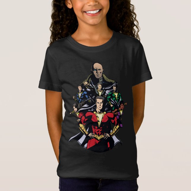 Camiseta SHAZAM! | Família Shazam Vs. Dr. Sivana (Frente)