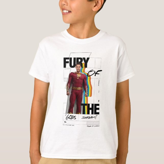 Camiseta SHAZAM! Fury of the Gods | Arte do estilo de álbum (Frente)