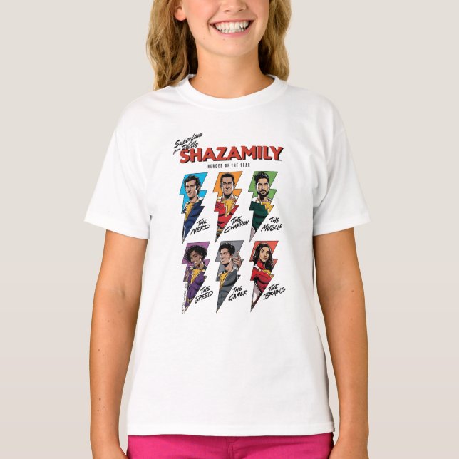 Camiseta SHAZAM! Fury of the Gods | SHAZAMily Comic Bolts (Frente)