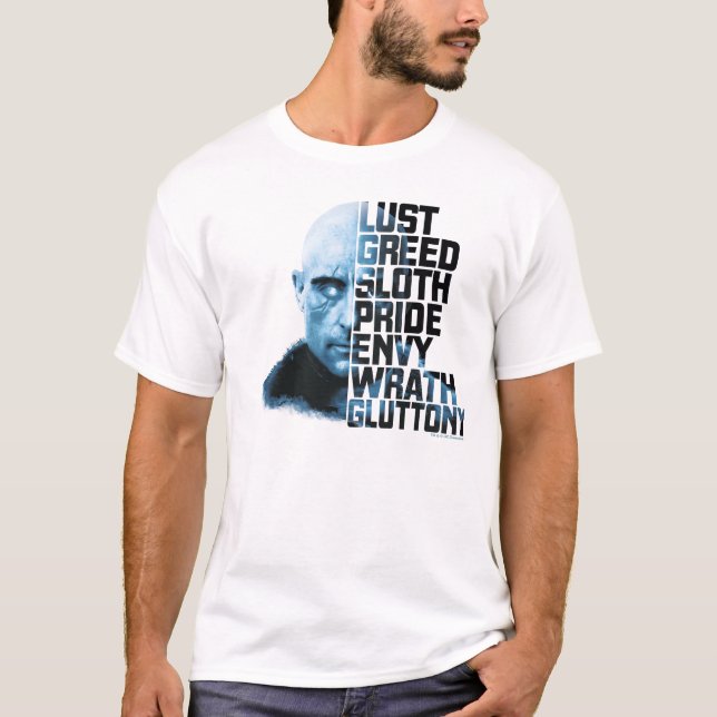 Camiseta SHAZAM! | Gráfico do Dr. Sivana Seven Deadly Sins (Frente)