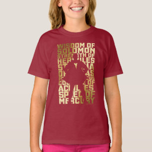 Camiseta SHAZAM! gráfico dourado da tipografia das