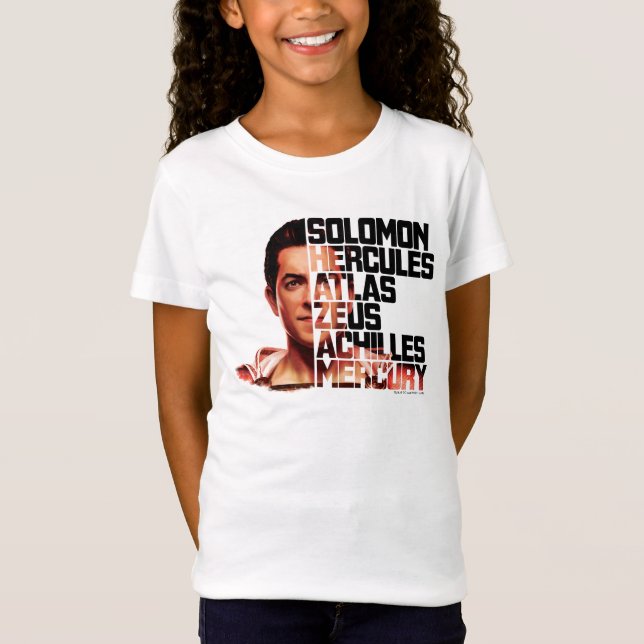 Camiseta SHAZAM! | Shazam Closeup Acronym Graphic (Frente)