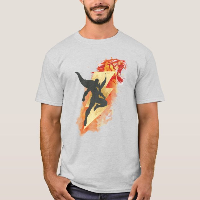 Camiseta SHAZAM! | Tigre de Asma e Lâmpada (Frente)