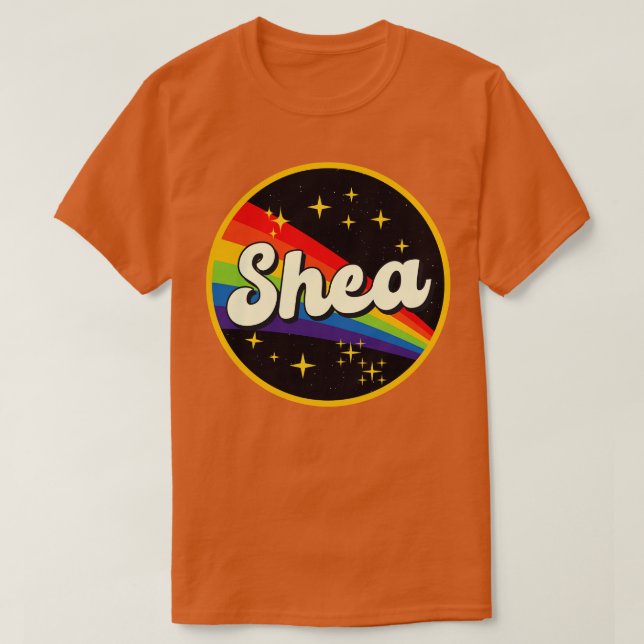 Camiseta Shea Rainbow No Space Vintage Style (Frente do Design)