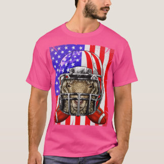 Camiseta SheAmerican Football USA Flag Merica Fazenda Anima