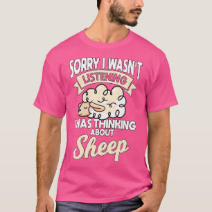 Camiseta Sheep Cita Shepherd Eu Estava Pensando Sobre Ovino