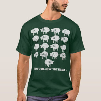 Camiseta Sheep Farmer Don't Follow The Herd Farm Animal Dis
