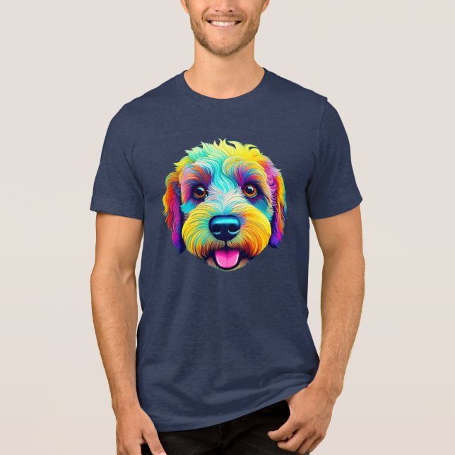 Camiseta Sheepadoodle em cor de cheio! (Frente)