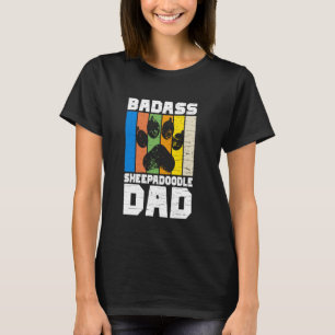 Camiseta Sheepadoodle Pai Sheepadoodle Badass