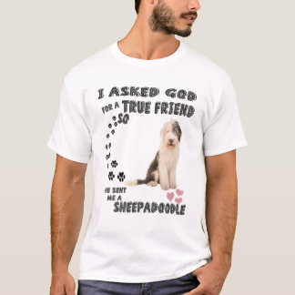 Camiseta Sheepadoodle Quote Mom Sheepdogpoo Dad, Cute Sheep