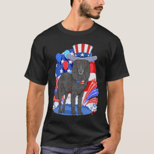 Camiseta Sheepdog belga Merica 4 de julho Tio Sam Amer