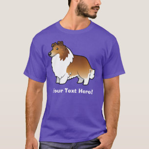 Camiseta Sheepdog de Shetland dos desenhos animados/Collie