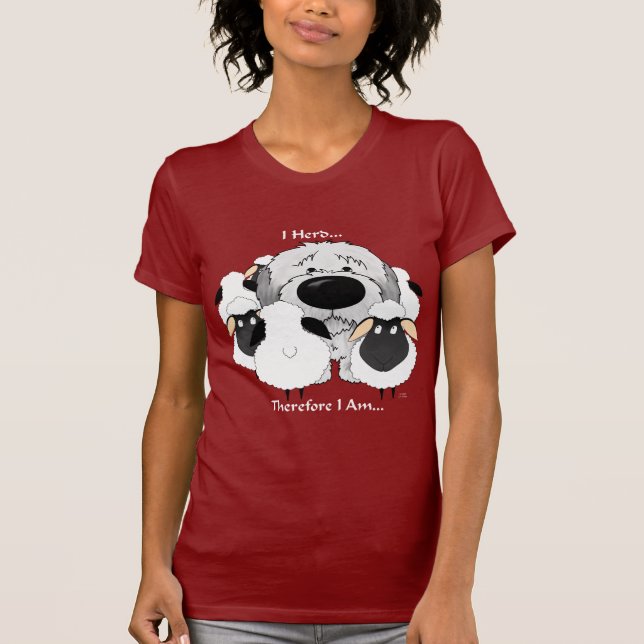 Camiseta Sheepdog inglês velho - rebanho de I (Frente)