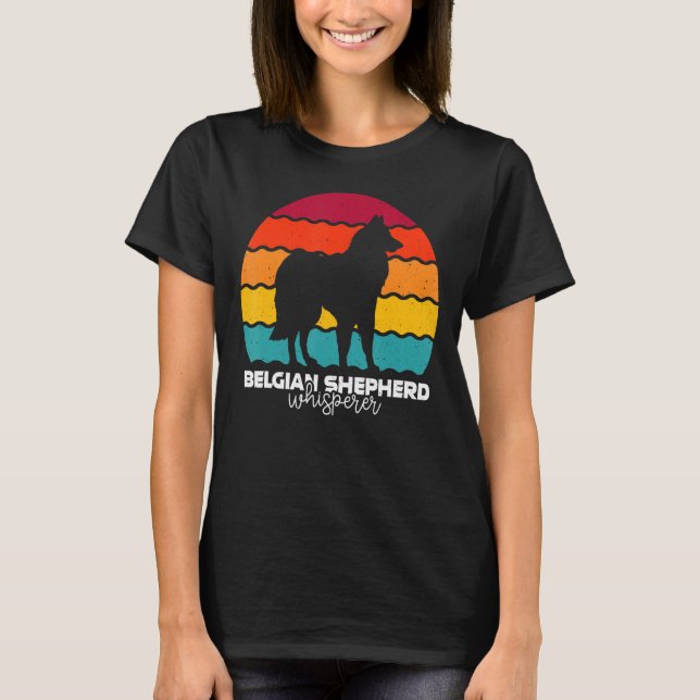 Camiseta Sheepdog Whisperer Retro Belga (Frente)