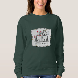 Camiseta Sheepdogs inglesas travessas e legais (Cinza 1)