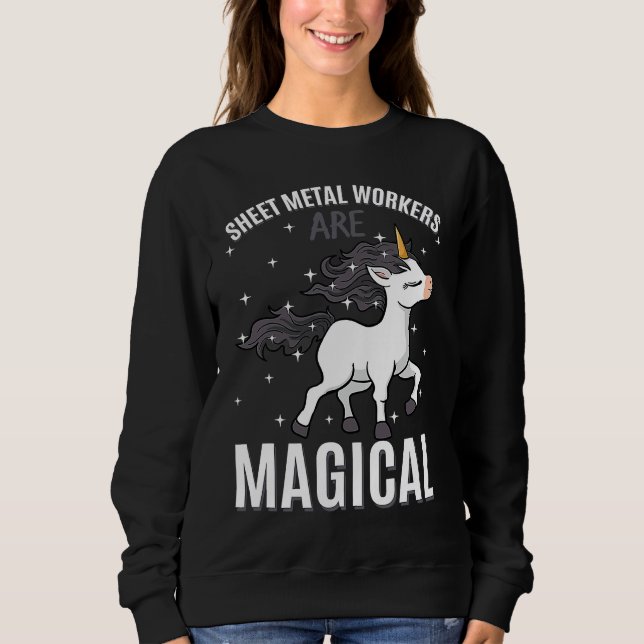 Camiseta Sheet Metal Workers Are Magical Unicorn Job Profes (Frente)