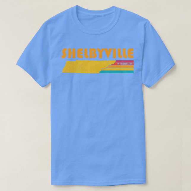 Camiseta Shelbyville Tennessee Vintage angustiou Souvenir (Frente do Design)