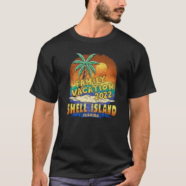 Camiseta Shell Island Florida Family Vacation 2022 Beach So (Frente)