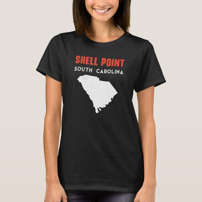 Camiseta Shell Point and Arcadia South Carolina USA State A (Frente)