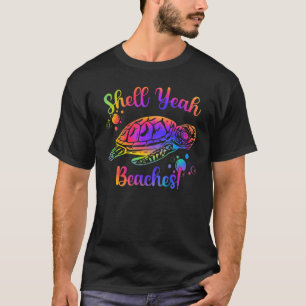 Camiseta Shell Sim Beaches Tie Dye Turtle Shell Sim