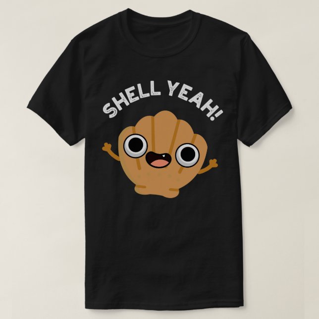 Camiseta Shell Sim Cute Seashell Pun (Frente do Design)
