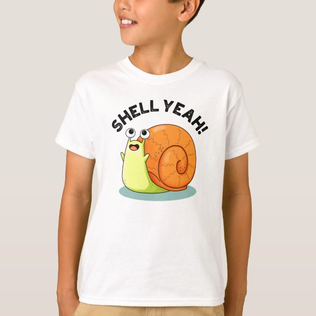 Camiseta Shell Sim Funny Snail Pun (Frente)