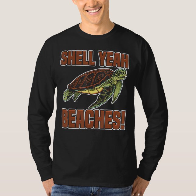 Camiseta Shell Sim, Tartaruga Marinha Tortoise Se (Frente)