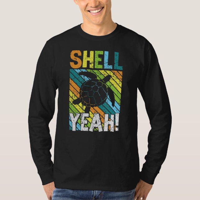 Camiseta Shell Sim Turtle Earth Day World Planet Day Vinta (Frente)