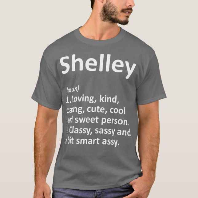 Camiseta SHELLEY Definition Personalised Funny Birthday (Frente)