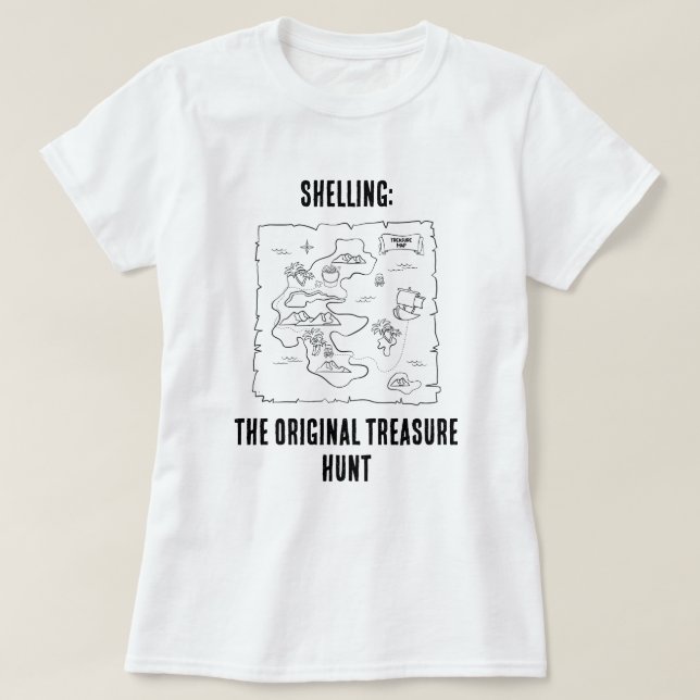 Camiseta Shelling: The Original Treasure Hunt – Women’s Tee (Frente do Design)