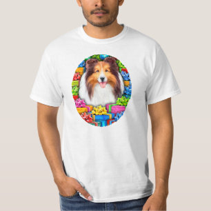 Camiseta Sheltie Christmas Open Gifs Sable