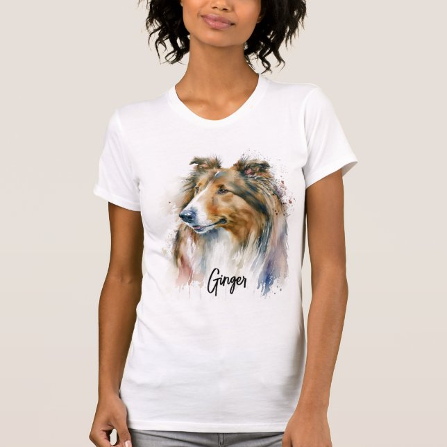 Camiseta Sheltie Dog Breed Personalizado (Frente)