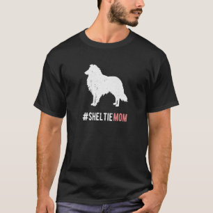 Camiseta Sheltie Dog Mãe Mulheres Engraçadas Sheltie Dog Gi