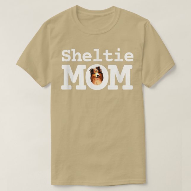 Camiseta Sheltie Mãe Cute Shetland Sheepdog (Frente do Design)